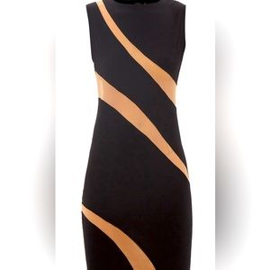 Norma Kamali snake mesh insert jersey dress